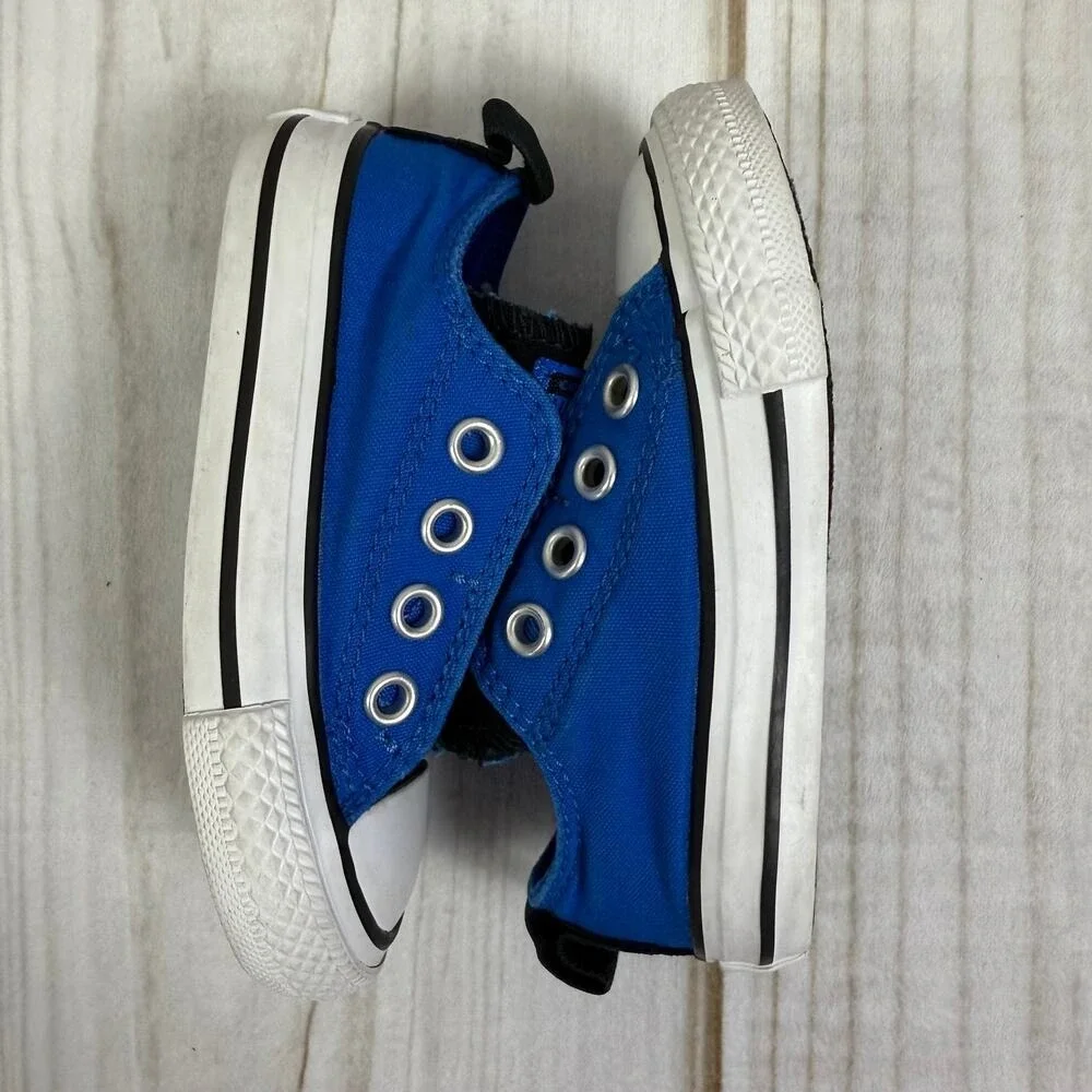 Converse‎ All Star Toddler Infant Shoes Blue Black Low Top Sneakers Size 5